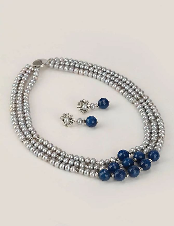 Lustrous Pearl Necklace Set