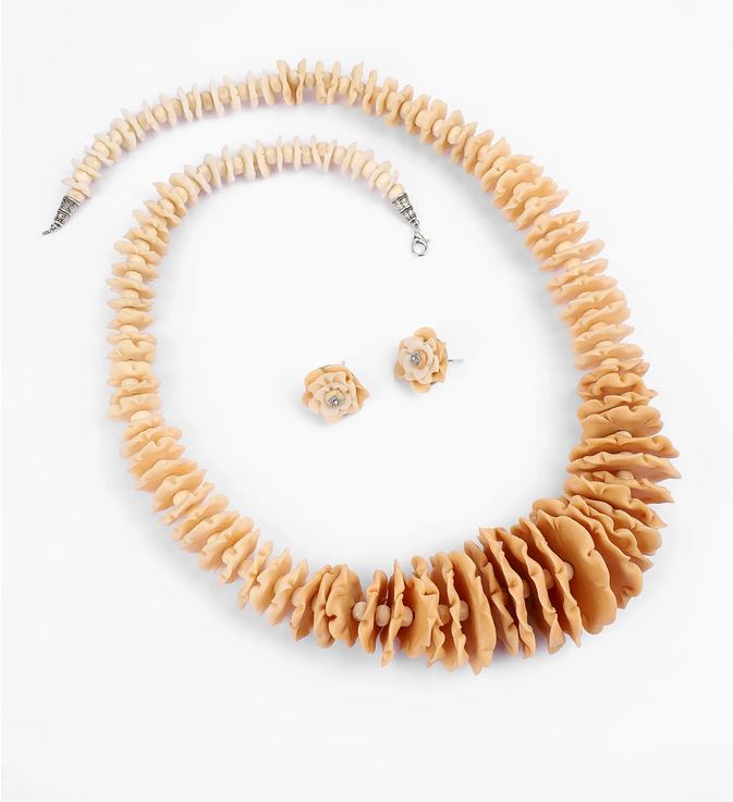 Unique Coffee Clay Beads Necklace Set for a Distinctive Look
