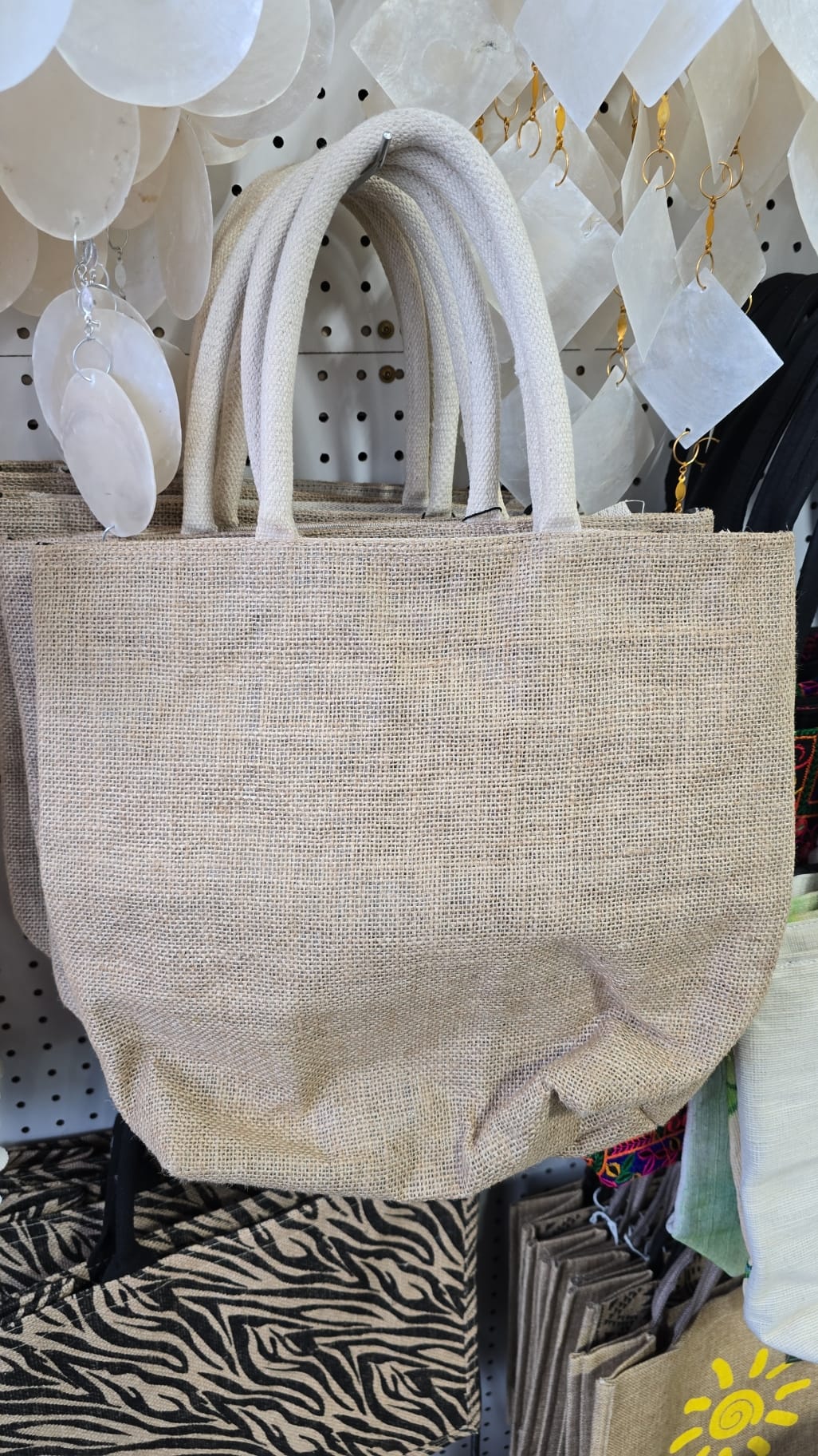 Large Jute Grocery Bag with Sturdy Design
