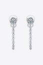Inlaid Moissanite Chain Earrings