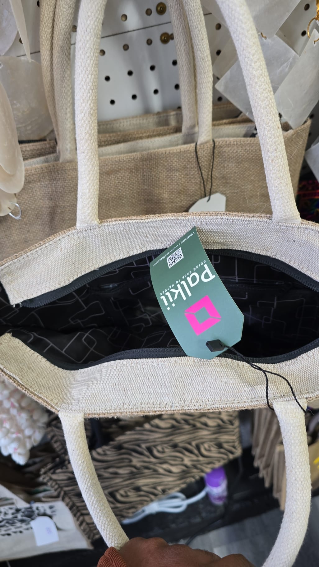 Large Jute Grocery Bag with Sturdy Design
