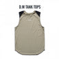 DM Men's Vest Summer Breathable Sports Small Mesh Mesh I-shaped Sleeveless Undershirt Drape Letter Color Matching Loose