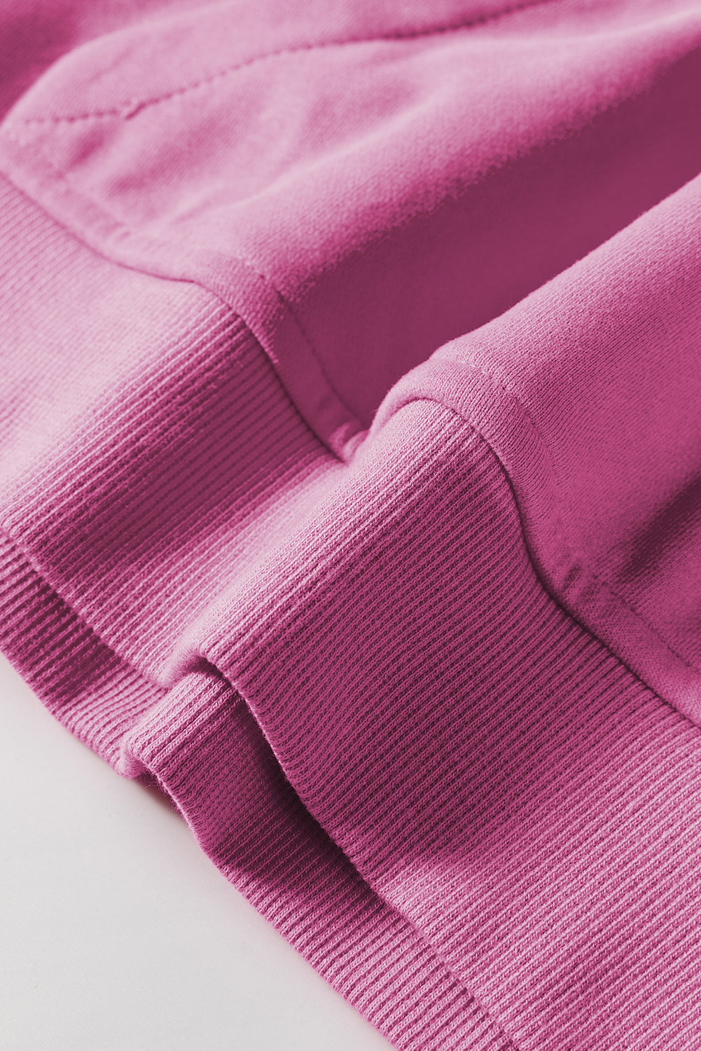 Flamingo Zip Up Stand Collar Ribbed Thumbhole Sleeve Sweatshirt