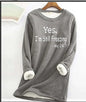 Thickened Plus Size Slim-fit Letter-printing Velvet Padded Bottoming Shirt
