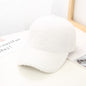 Solid Color Light Board Lambswool Baseball Cap For Women