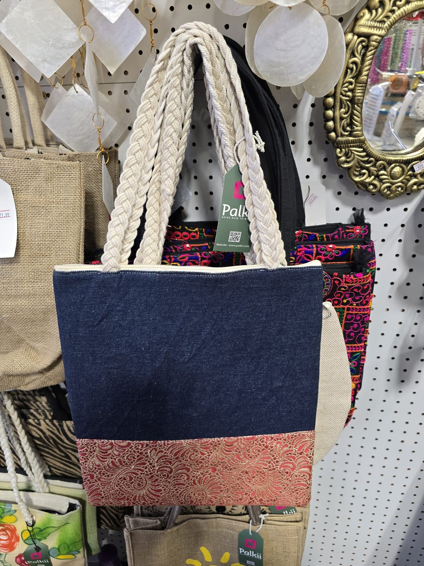 Stylish Jute Tote Bag with Cotton Lining