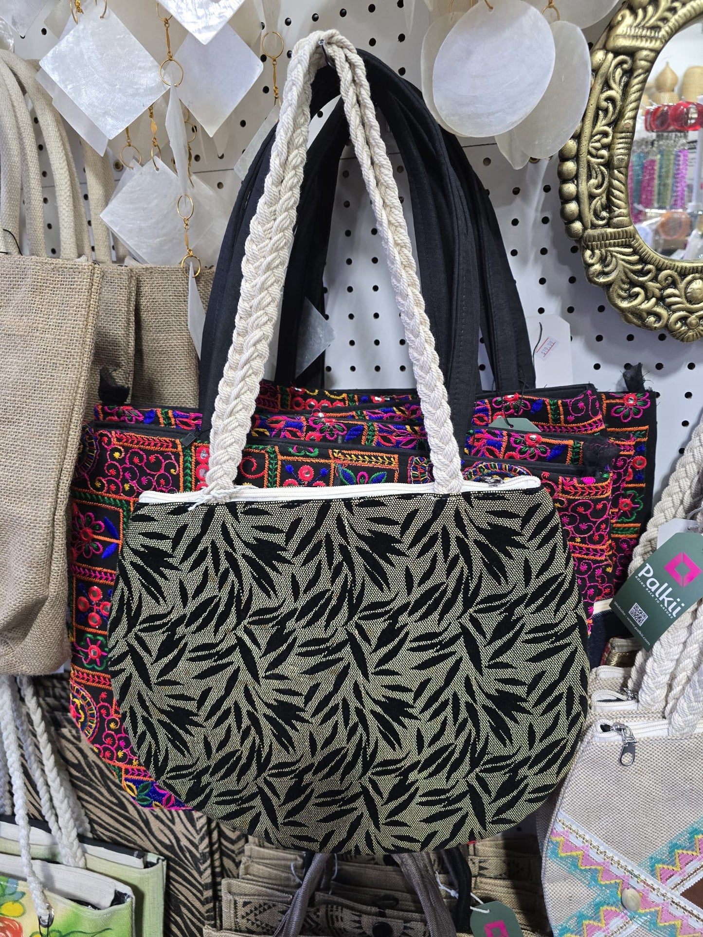 Stylish Jute Tote Bag with Cotton Lining