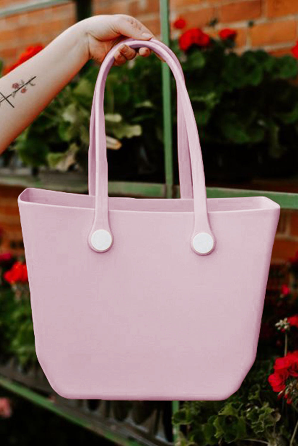 Fiery Red Waterproof Self-assembly Detachable Straps EVA Tote Bag