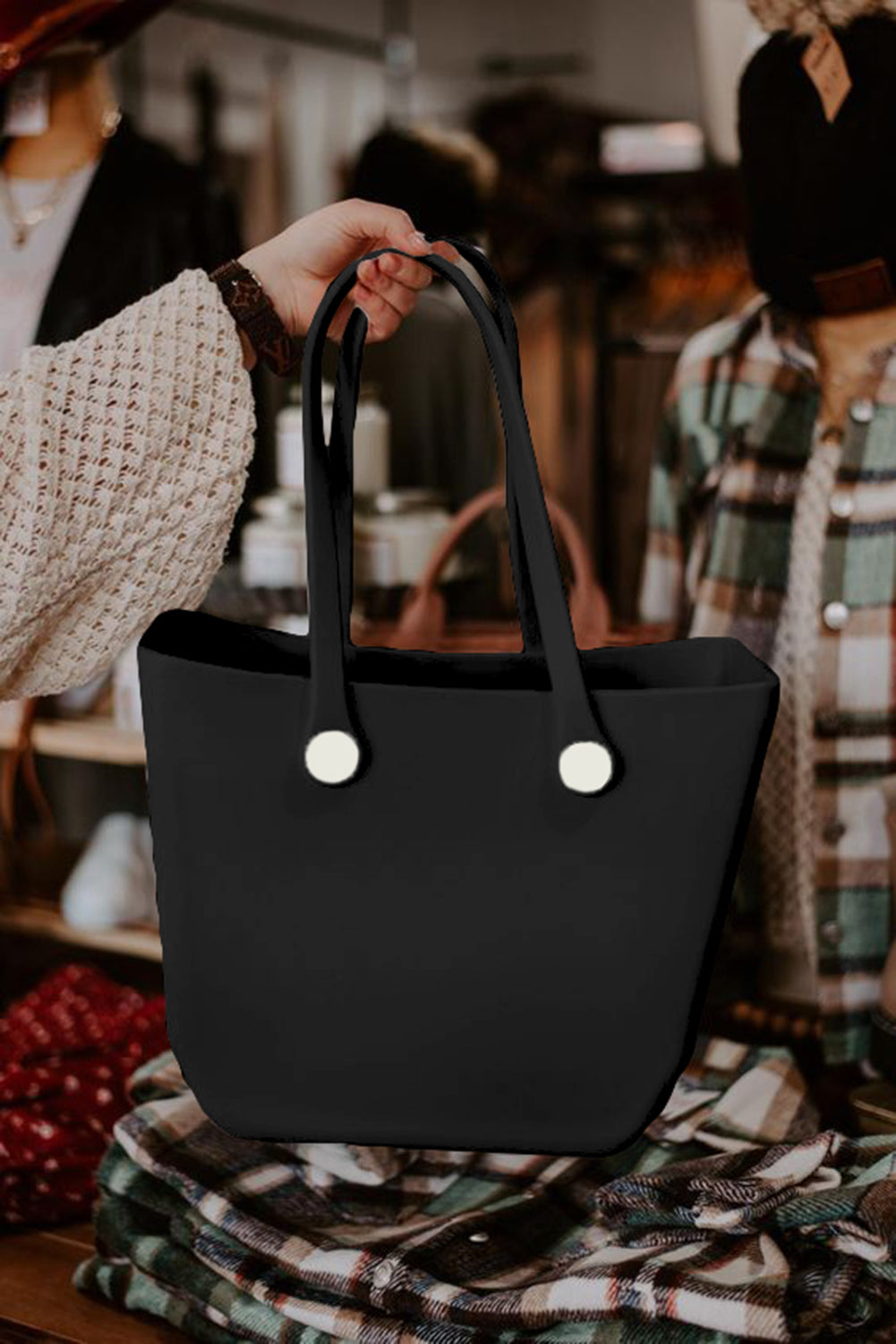 Fiery Red Waterproof Self-assembly Detachable Straps EVA Tote Bag