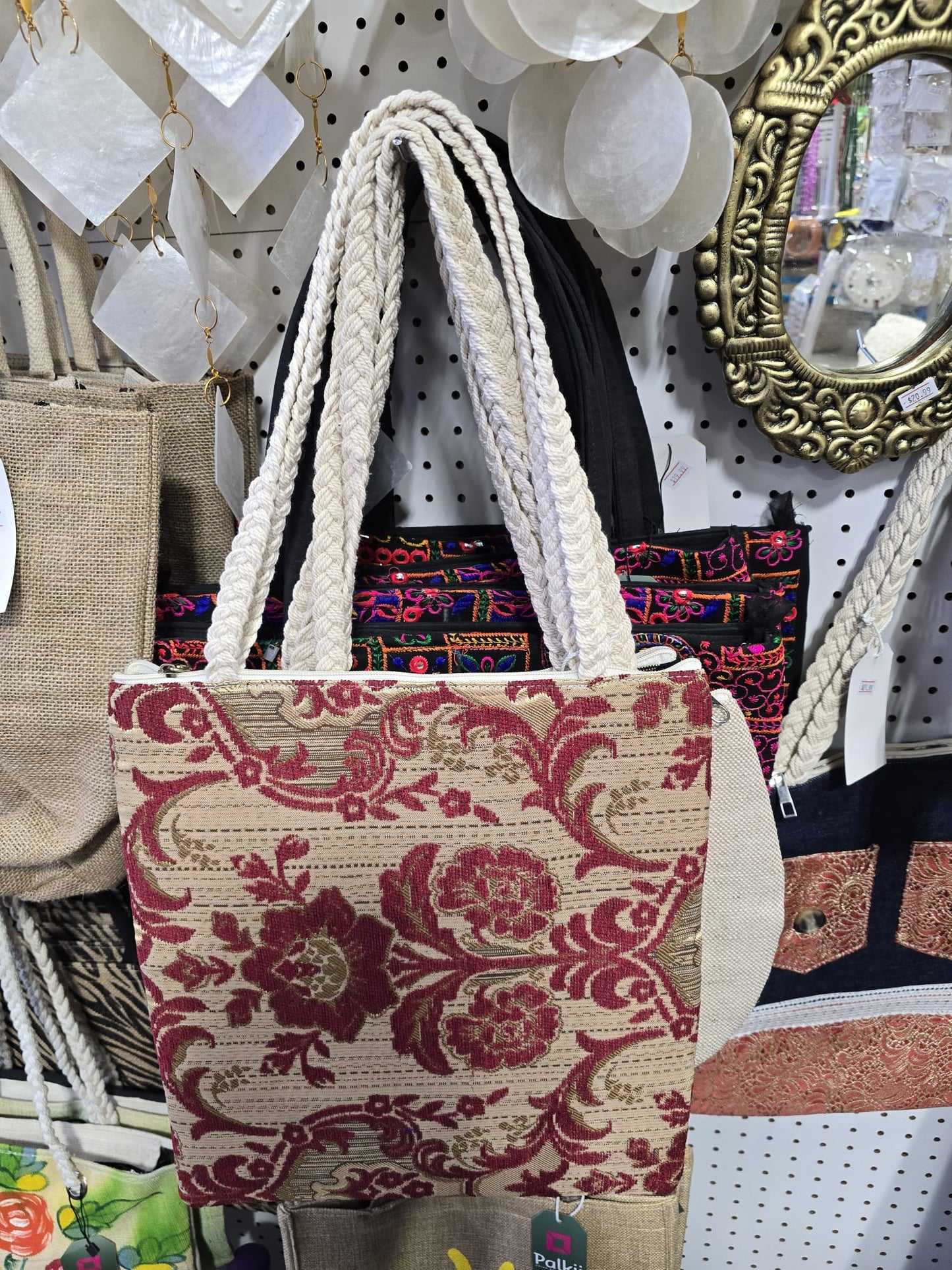 Stylish Jute Tote Bag with Cotton Lining